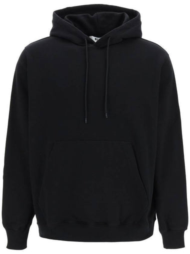 Maxi Logo Cotton Hoodie Black - MSGM - BALAAN 1