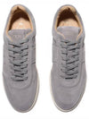 Stamp Logo Suede Low Top Sneakers Gray - TOD'S - BALAAN 2