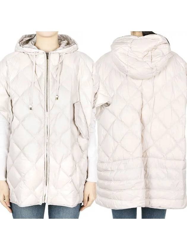 Treman Zip-Up Padded Cape Ivory - MAX MARA - BALAAN 3