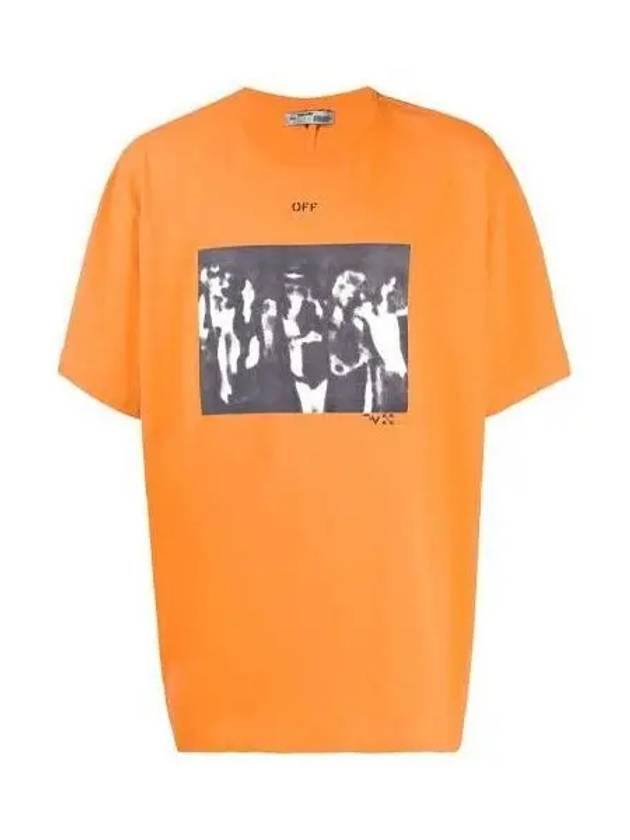 Men's Spray Arrow Oversized Short Sleeve T-Shirt Orange - OFF WHITE - BALAAN 2