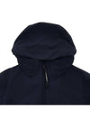 Lens Wappen Patch Hoodie Zip Up Navy - CP COMPANY - BALAAN.