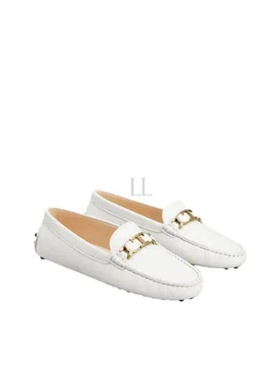 Women's Gommino Leather Driving Shoes White - TOD'S - BALAAN 2