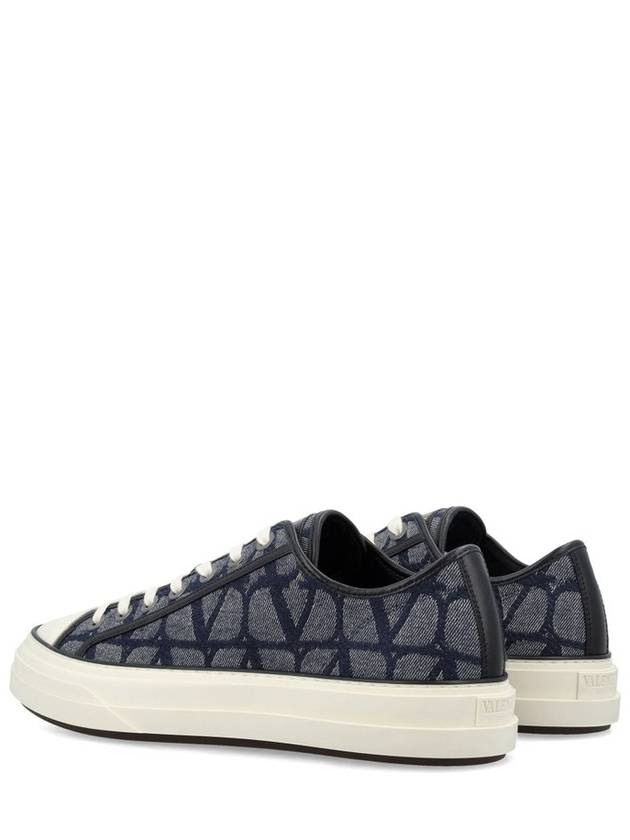 Toile Iconographe Low Top Sneakers Navy - VALENTINO - BALAAN 4