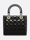 Lady Patent Cannage Medium Calfskin Tote Bag Black - DIOR - BALAAN 4