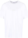 Logo Print Short Sleeve T-Shirt White - STONE ISLAND - BALAAN 1