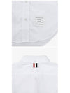 Logo Patch Cotton Shirt White - THOM BROWNE - BALAAN 4