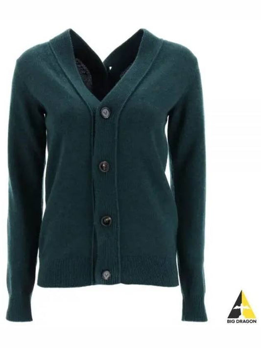 Double Button Cashmere Cardigan Green - BOTTEGA VENETA - BALAAN 2