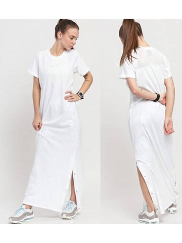 01 CT0763 100 Women s Up in Air Dress White - NIKE - BALAAN 1