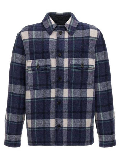 Kervon Check Shirt Jacket Faded Night - ISABEL MARANT - BALAAN 2