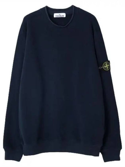 Stretch Cotton Fleece Mock Turtleneck Sweatshirt Navy - STONE ISLAND - BALAAN 2