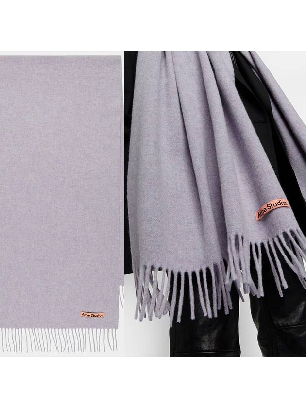 Lavender Melange Logo Tab Oversite Muffler 200X70 CA0102 CA0209 - ACNE STUDIOS - BALAAN 1