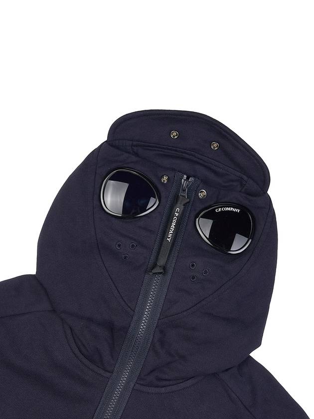 Goggles Diagonal Raised Fleece Hooded Jacket Navy - CP COMPANY - BALAAN 7