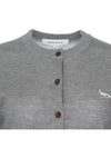 Baby Fox Patch Regular Cardigan Grey Melange - MAISON KITSUNE - BALAAN 4