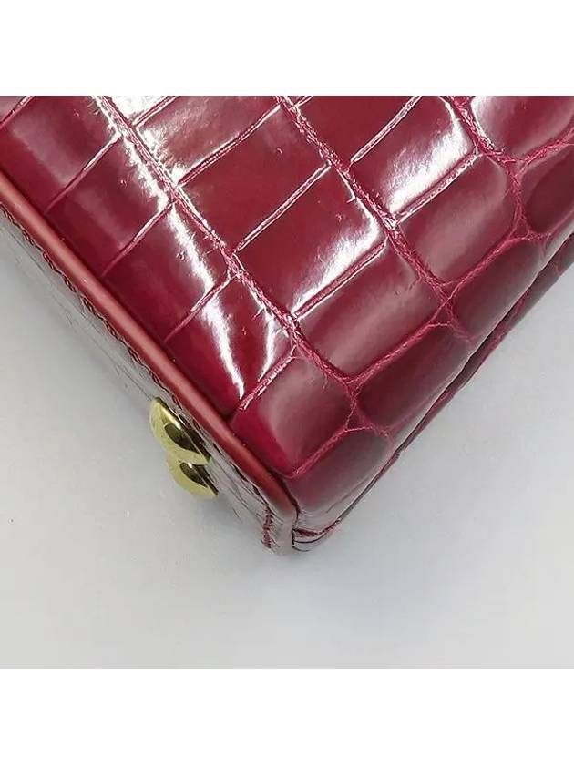 N90130 Burgundy Alligator Leather Capucine Mini Top Handle Tote Bag Shoulder Strap 2WAY - LOUIS VUITTON - BALAAN 6