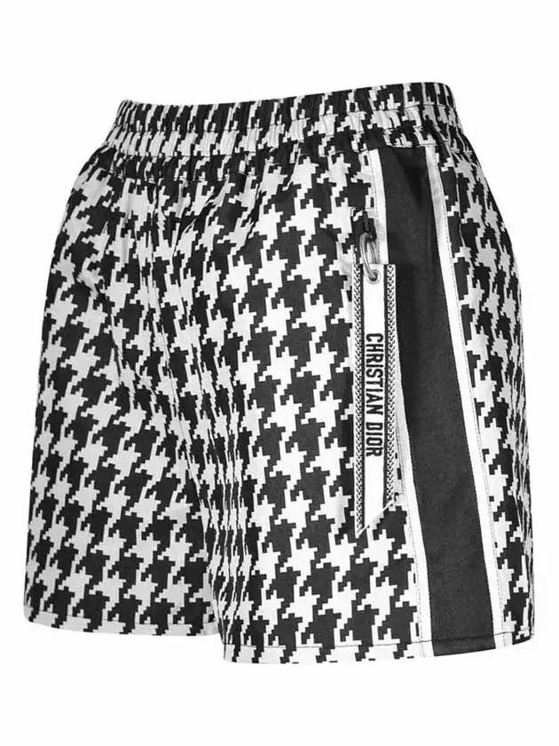 Women's Houndstooth Shorts Black White - DIOR - BALAAN 3