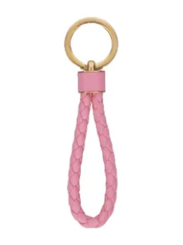 Intrecciato key ring pink holder - BOTTEGA VENETA - BALAAN 1