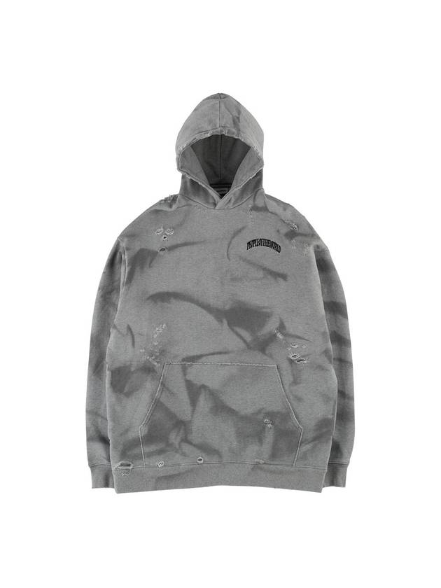 Unisex Damage Over Hoodie Grey - PEOPLE OF THE WORLD - BALAAN 2