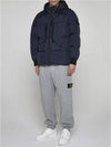 Garment Dyed Crinkle Reps Recycled Nylon Hoodie Padding Navy - STONE ISLAND - BALAAN 3