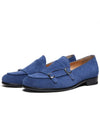 Chico Suede Double Monk Strap Navy - FLAP'F - BALAAN 1