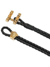 Medusa Greca Leather Necklace Black - VERSACE - BALAAN 6