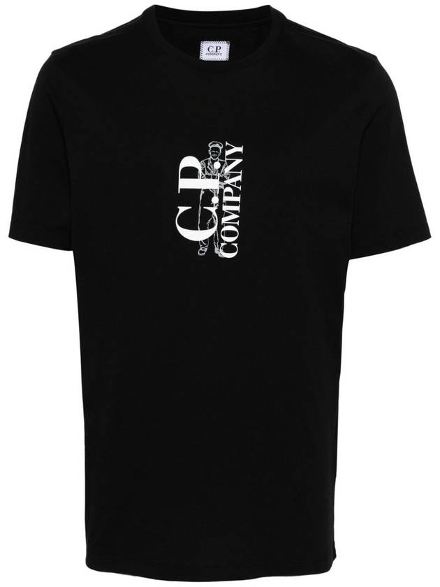 30/1 Jersey British Sailor Short Sleeve T-Shirt Black - CP COMPANY - BALAAN 1