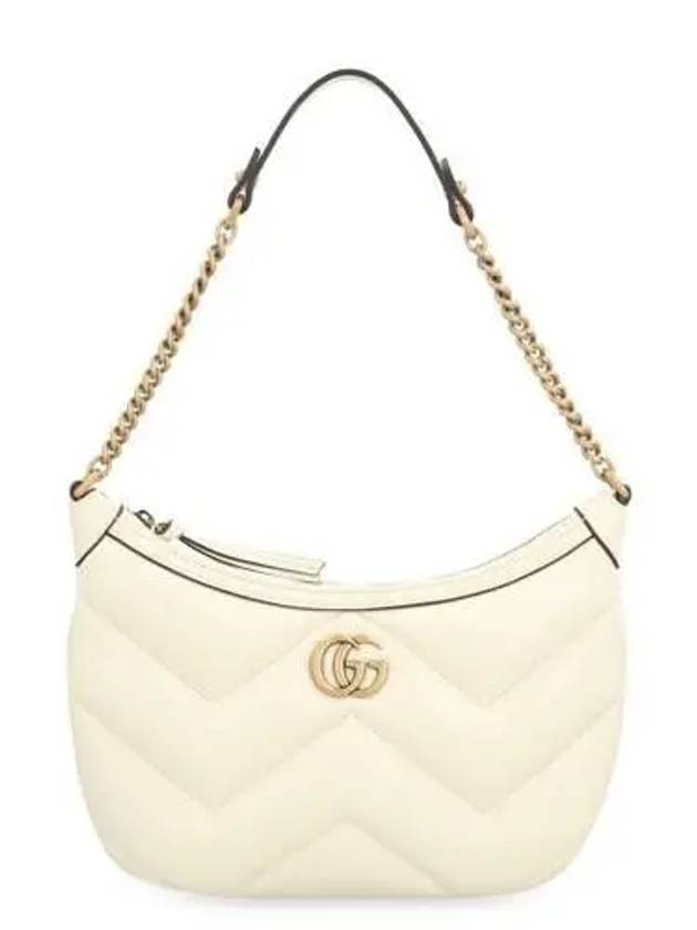 Marmont Small Leather Shoulder Bag White - GUCCI - BALAAN 2