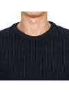 Men's Lens Detail Crew Neck Knit Top Navy - CP COMPANY - BALAAN 6