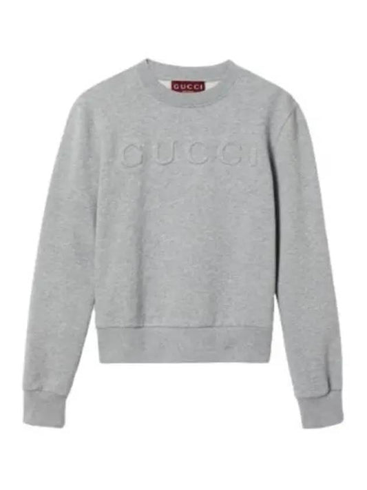 Long Sleeve T Shirt 785636 XJGLG 1160 GRAY MELANGE - GUCCI - BALAAN 2