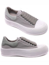 Deck Lace Up Plimsol Low Top Sneakers Grey - ALEXANDER MCQUEEN - BALAAN 4