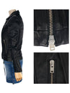 TARA AB012 BLA01 Biker leather jacket black - IRO - BALAAN 3