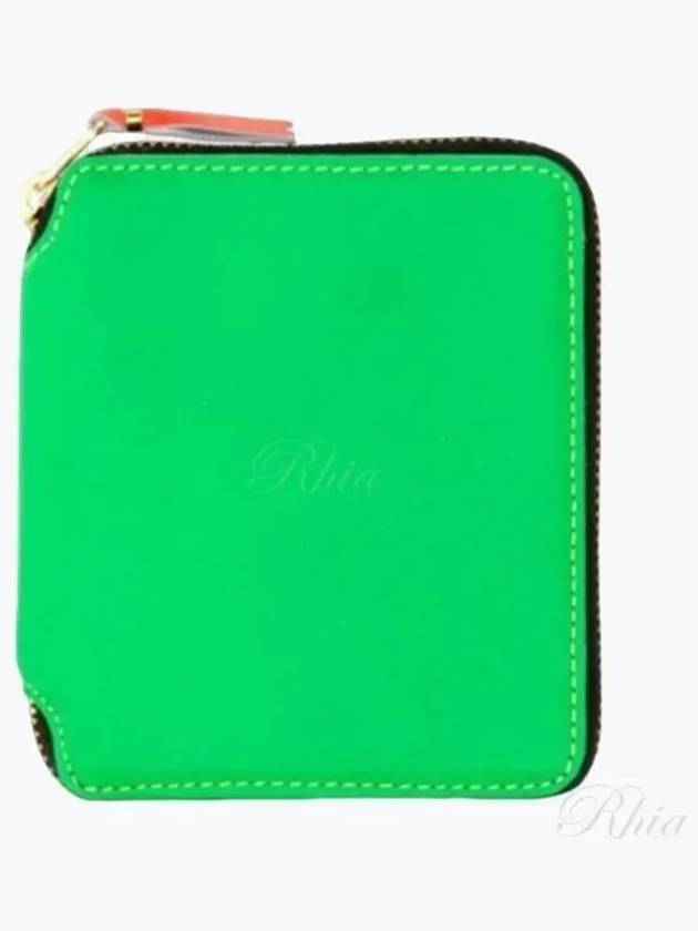 Super Flow Zipper Around Half Wallet SA2100SF Green - COMME DES GARCONS - BALAAN 1