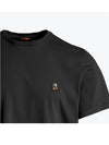 Logo Patch Crew Neck Cotton Short Sleeve T-Shirt Black - PARAJUMPERS - BALAAN 6