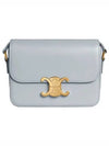 Teen Triomphe Shiny Calfskin Cross Bag Soft Blue - CELINE - BALAAN 2