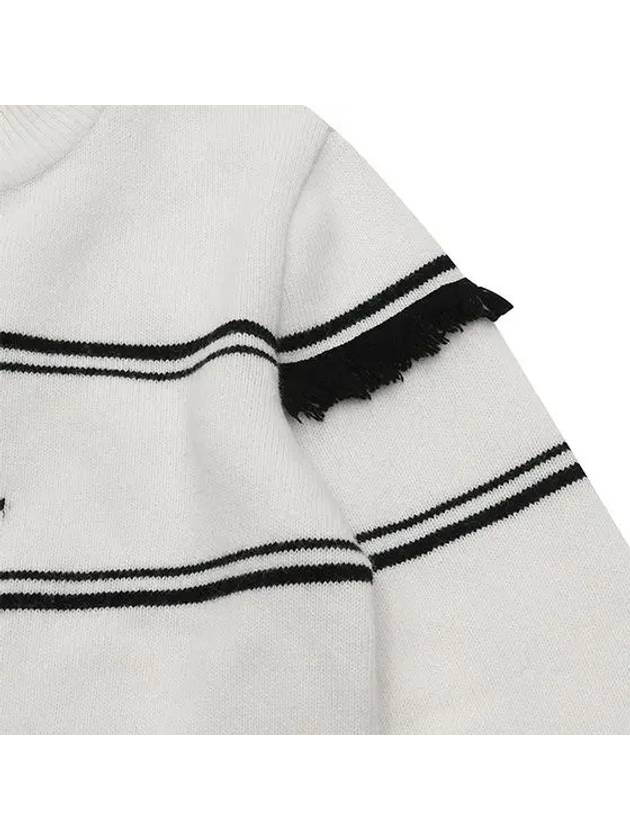 Women s Tassel Point Terrier Pullover 2632LXKC IVORY - BLACK&WHITE - BALAAN 3