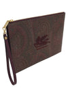 Paisley Embroidered Clutch Bag Brown - ETRO - BALAAN 4