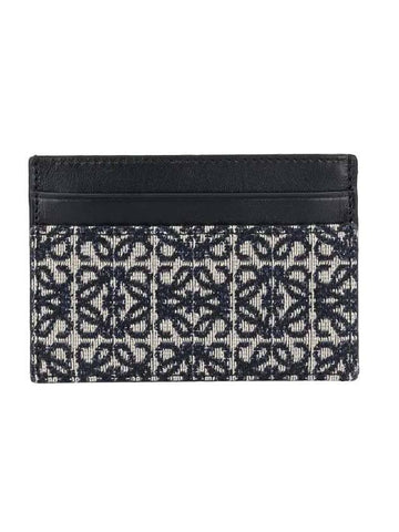 Anagram Calf Skin Card Wallet Navy Black - LOEWE - BALAAN 1