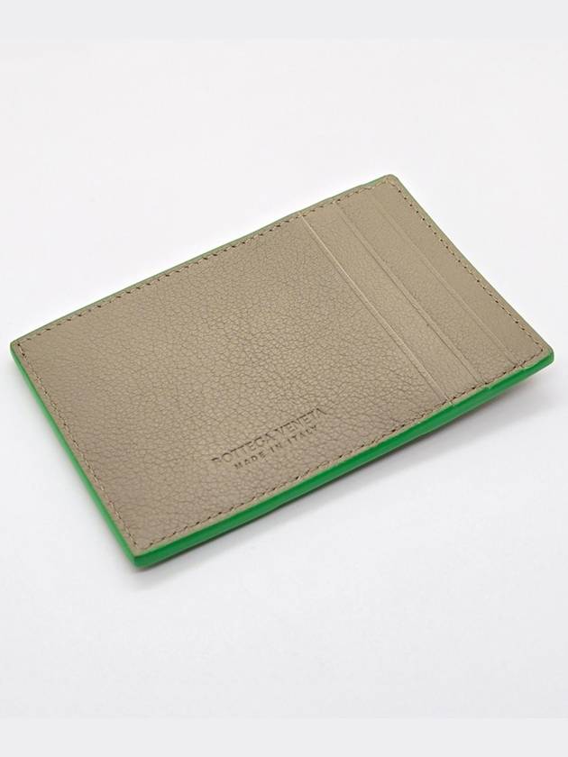 Green Line Intrecciato Cassette Card Wallet Taupe - BOTTEGA VENETA - BALAAN 5