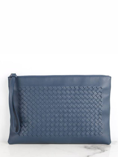 Bottega Veneta Clutch Navy M - BOTTEGA VENETA - BALAAN 1