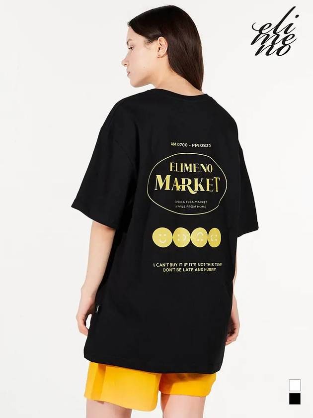 EL Emoji Flea Market Overfit Short Sleeve T-Shirt Black - ELIMENO - BALAAN 2