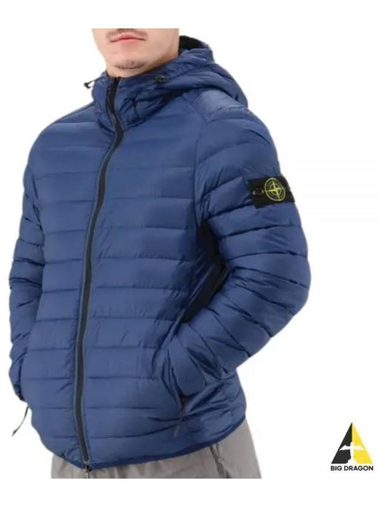 Loom Woven Chambers R Nylon Down TC Light Hoodie Down Jacket Avio Blue - STONE ISLAND - BALAAN 2