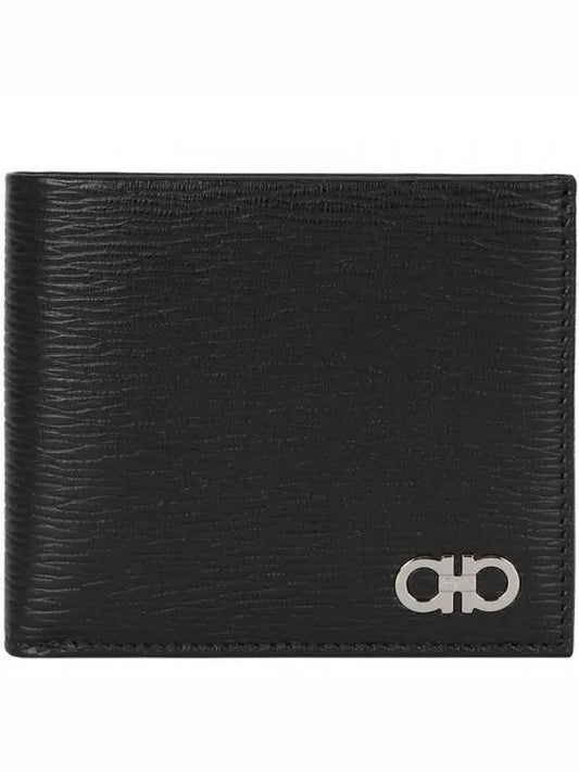 Gancini Bi-fold Wallet Ferragamo Red Black - SALVATORE FERRAGAMO - BALAAN 2