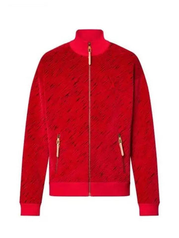 Jacquard Cotton Velvet Track Top 1AFXUA - LOUIS VUITTON - BALAAN 1