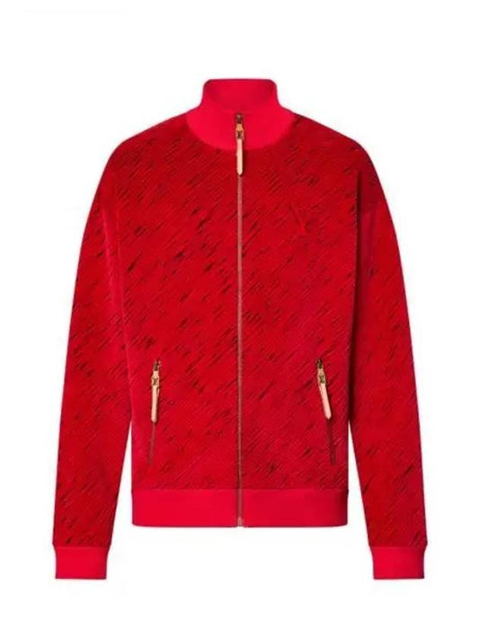 Jacquard Cotton Velvet Track Top 1AFXUA - LOUIS VUITTON - BALAAN 1