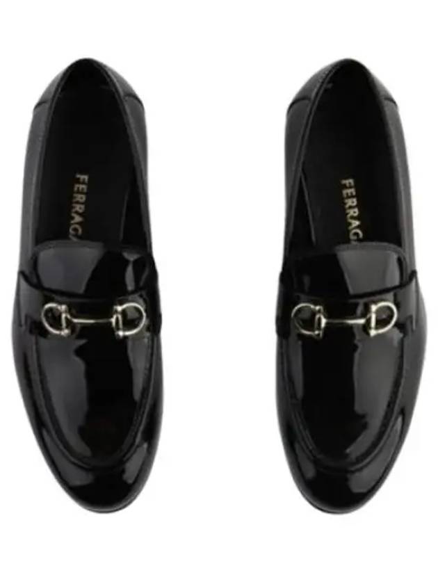 Gancini Ornament Calfskin Loafers Black - SALVATORE FERRAGAMO - BALAAN 2