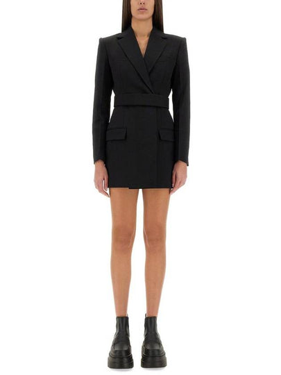 Women's Belted Wool Tailoring Blazer Short Dress Black - ALEXANDER WANG - BALAAN 2