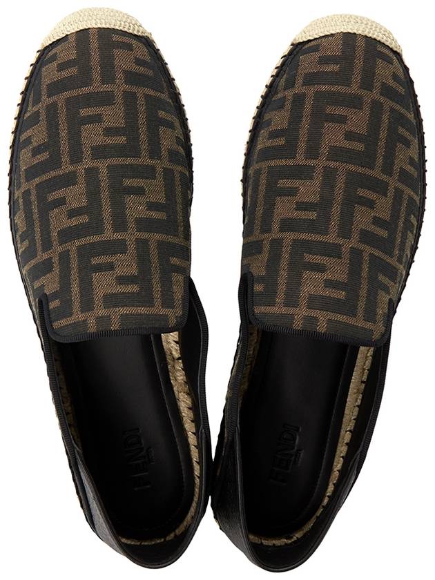 FF Logo Fabric Espadrilles Brown - FENDI - BALAAN 3