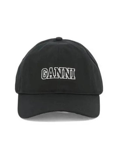 Embroid Logo Ball Cap Black - GANNI - BALAAN 2