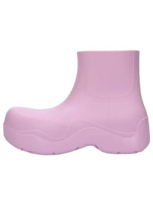 Puddle rubber ankle rain boots pink - BOTTEGA VENETA - BALAAN 1