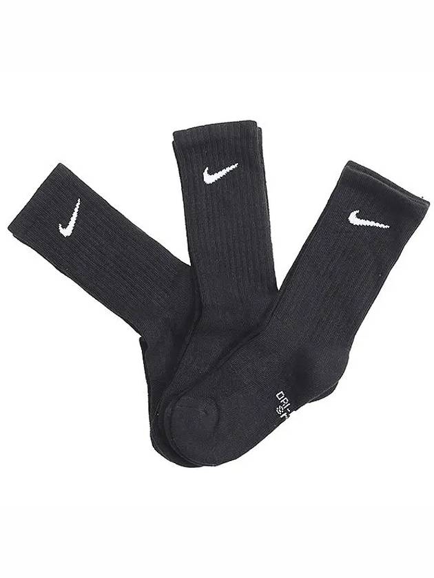 Cushion Crew 3 Pack Socks Black - NIKE - BALAAN 2