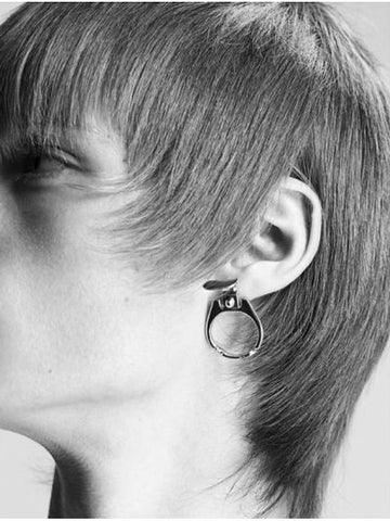 Silver Can Tab Hoop Earrings - RAF SIMONS - BALAAN 1